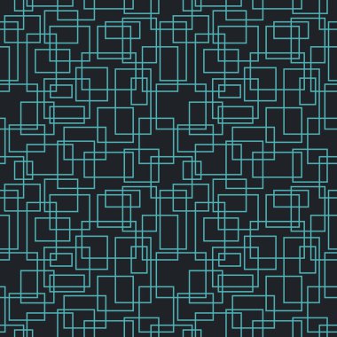 Sorunsuz doku dikdörtgenler ve kareler üzerinde karanlık bir arka plan ile. Vektör çizim.