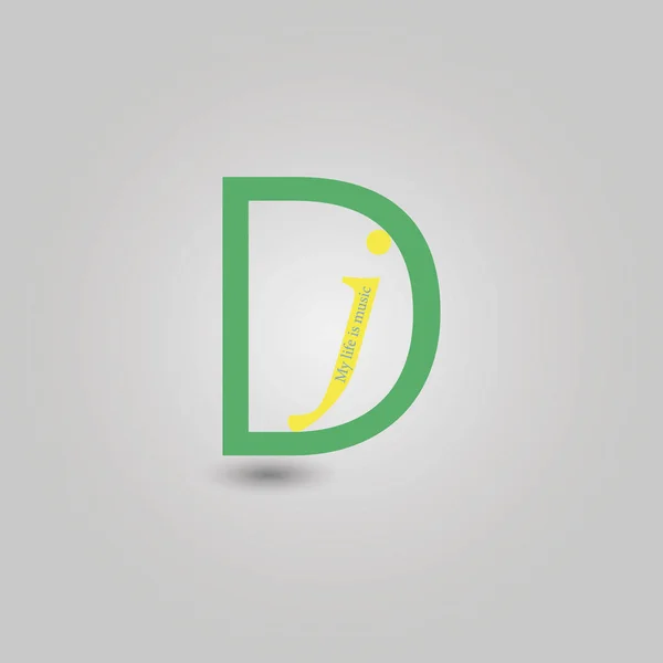 Logo Vector Illustration Word Inscription Life Music Flat Style Vector Graphics