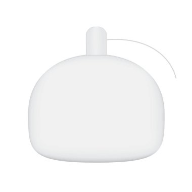 Parfüm ya da diğer sıvılar için şişe. Dekoratif şişe izole edildi. Üç boyutlu. Vektör illüstrasyonu.