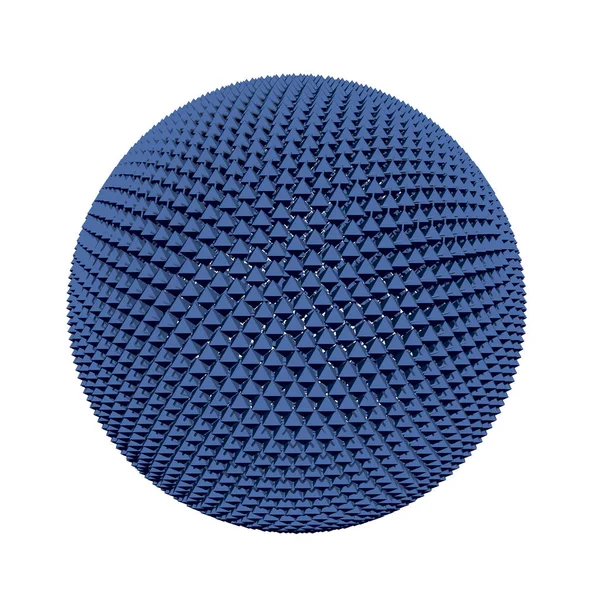 ポリゴンで構成される青い球。3d. ベクトルイラスト. — ストックベクタ