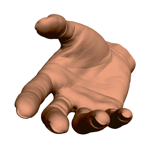 Realistisk mänsklig hand. Hjälpande hand. 3D. vektor illustration — Stock vektor