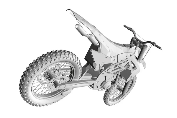 グレーのローポリスポーツバイク。遠近法だ。3Dだ。ベクターイラスト — ストックベクタ