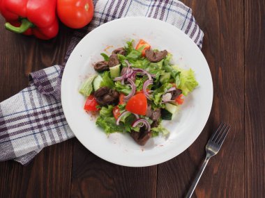 kavrulmuş et ve sebze