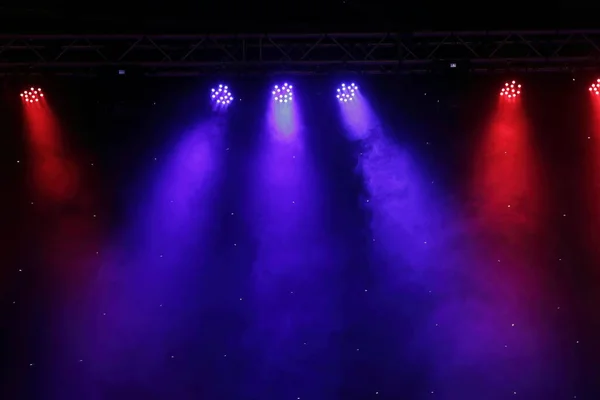 Stage lighting, glowing spotlights, Theater studio, scene illumination, gradient light effects