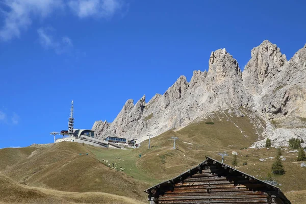 Alpina Landskapet Dolomites Sedd Från Gardena Pass Italien — Stockfoto