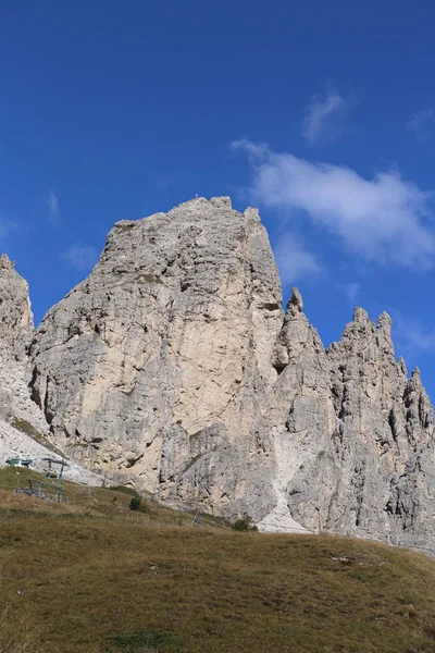 Paisaje Alpino Dolomitas Visto Desde Gardena Pass Italia — Foto de Stock