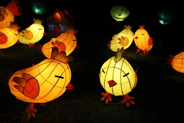 Hong Kong China Oct 2017 Chinese Lanterns Light Celebrate Mid — Stock Photo, Image