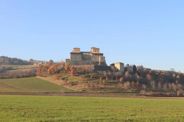 Castelo Medieval Torrechiara Província Parma Itália — Fotografia de Stock