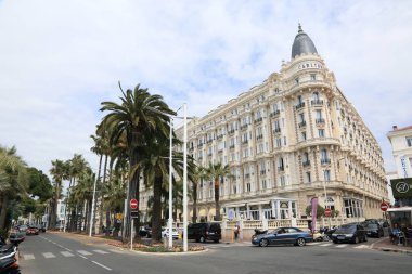 Cannes, Fransa - 1 Mayıs 2015: Fransa'nın Cannes Cannes cityscape 1 Mayıs 2015 tarihinde. 