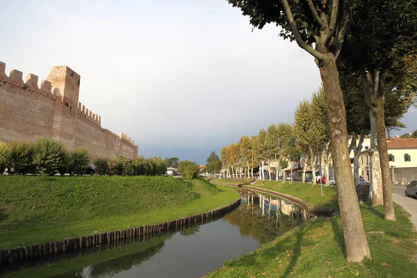 Cittadella Medeltida Muromgärdade Staden Provinsen Padua Norra Italien — Stockfoto