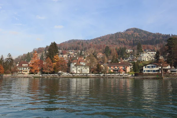 Herbstlandschaft Thunersee Schweiz — Stockfoto