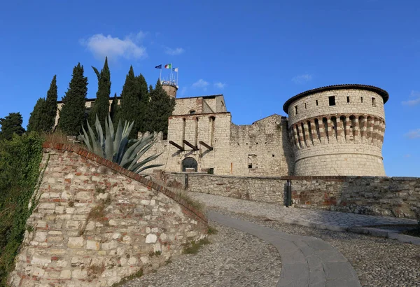 Hrad Brescia Historický Mezník Itálii — Stock fotografie