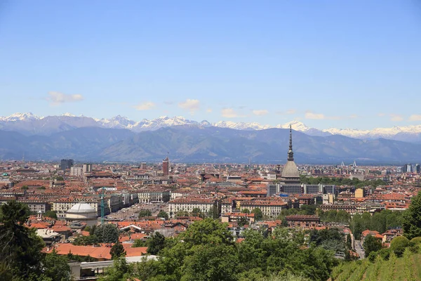 Paisaje Urbano Turín Los Alpes Italia — Foto de Stock