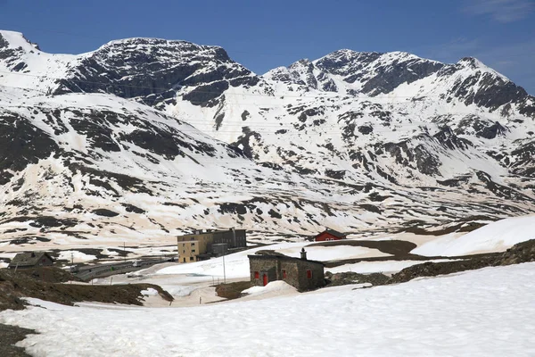 Paisagem Alpina Bernina Pass Poschiavo Suíça — Fotografia de Stock