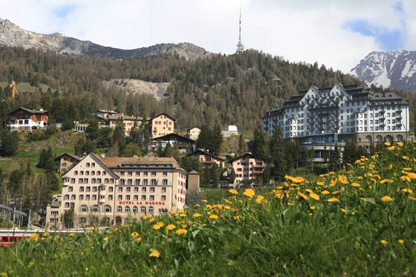 San Moritz Svizzera Maggio 2016 Paesaggio Urbano Saint Moritz Maggio — Foto Stock