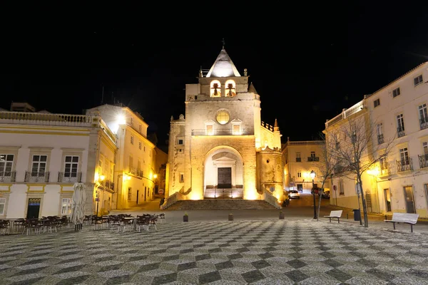 Nachtelijk Stadsgezicht Van Elvas Portugal — Stockfoto
