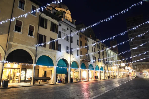 Mantova Italy Dec 2017 Historic Old Town Decorated Festive Lights — Stock Photo, Image