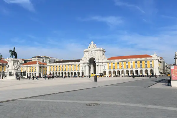 Lissabon Portugal Feb 2020 Lissabons Kommersiella Torg Feb 2020 Lissabon — Stockfoto