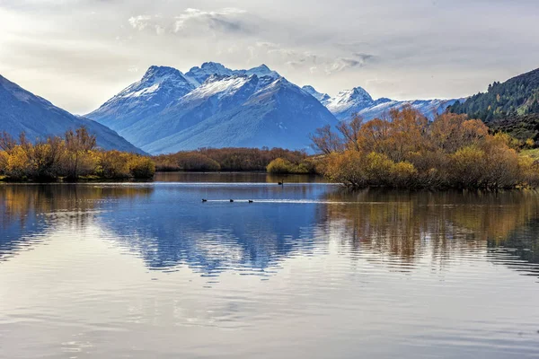 Glenorchy Güney Adası Yeni Zelanda Güzel Sonbahar Uyanık — Stok fotoğraf