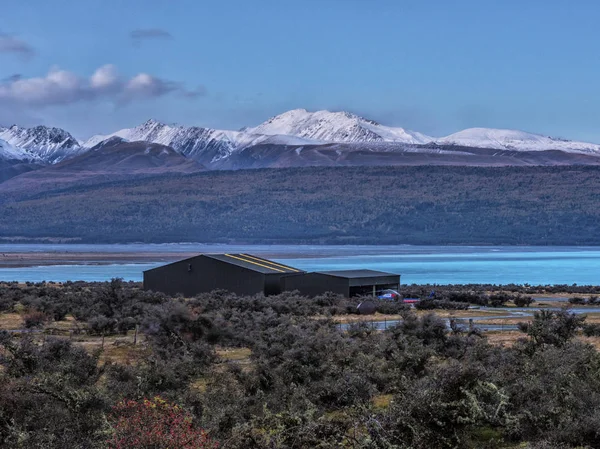 Den Mount Cook Med Den Lake Pukaki Hösten Sydön Nya — Stockfoto