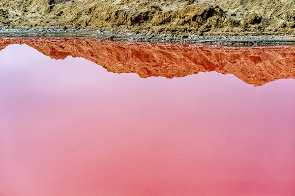 Das Rosa Salz Der Walvisbucht Namibia — Stockfoto
