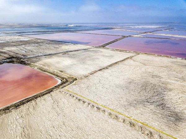 Розовая Соль Поданная Уолвис Бей Намибия — стоковое фото
