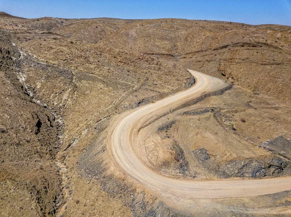 Route Nationale C14 Dans Montagne Rocheuse Près Rivière Kuiseb Namibie — Photo