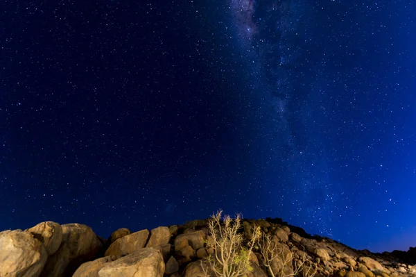 Galaxia Noche Sossusvlei Namibia — Foto de Stock