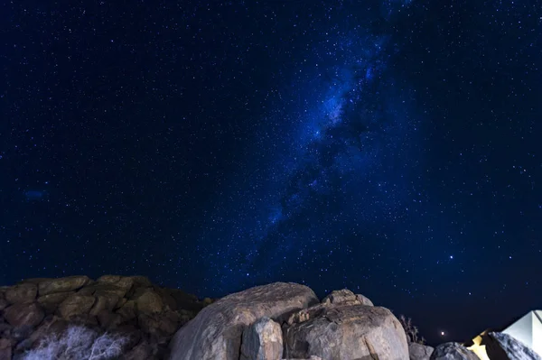 Galaxia Noche Sossusvlei Namibia — Foto de Stock