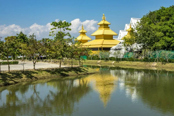 Wat Rong Khun Λευκός Ναός Του Chiang Mai Ταϊλάνδη — Φωτογραφία Αρχείου