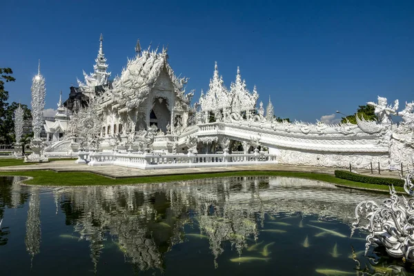 Wat Rong Khun Biała Świątynia Chiang Mai Tajlandia — Zdjęcie stockowe