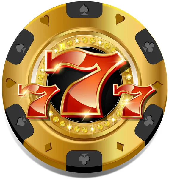 Vektor Illustration Design Von Bunten Casino Banner Mit Goldelementen — Stockvektor