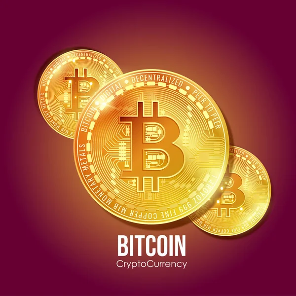 Bitcoins Vecteur Illustation — Image vectorielle