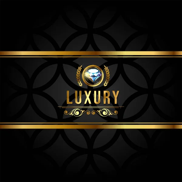 Bunte Vektor Illustration Von Luxus Banner Mit Goldelementen — Stockvektor