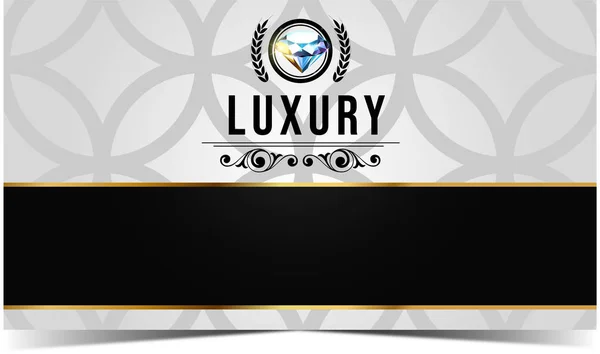 Színes Vektoros Illusztráció Luxus Banner Arany Elemekkel — Stock Vector