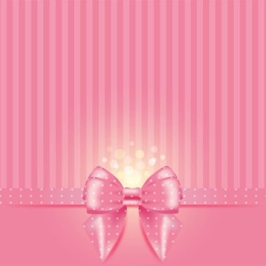 Çizgili pastel pembe kurdele ve yayla