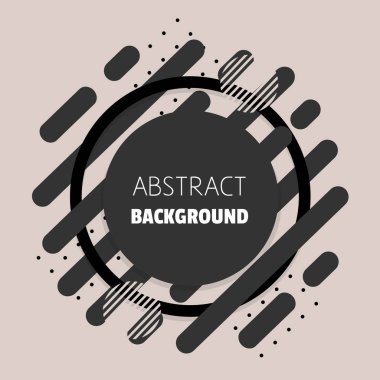 Grunge afiş ile çizgili siyah zemin üzerine yuvarlak çerçeve 