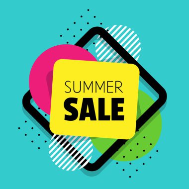 Yaz parlak arka plan üzerinde satışı büyük başlığı