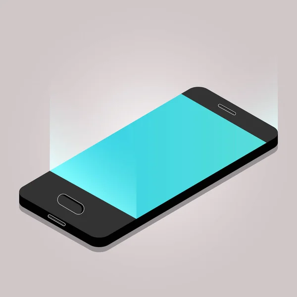 Phone mockup front, side and back — Stock Vector