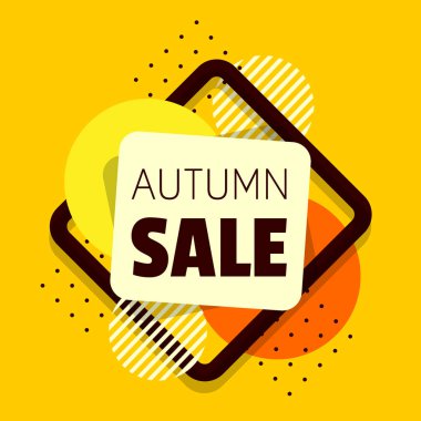 parlak sarı zemin üzerine sonbahar satışı büyük başlığı