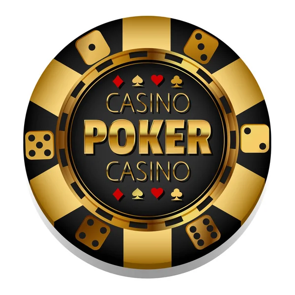 Casino Logo şablonu çip, vektör çizim ile