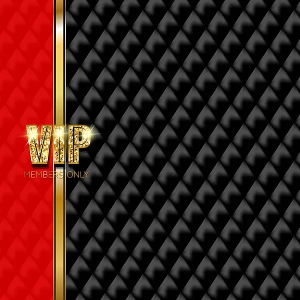 Motif Carreaux Noir Gris Avec Lettrage Vip Sur Ruban Rouge — Image vectorielle
