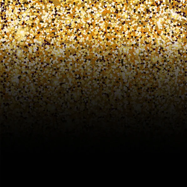 Glitter Arka Plan Siyah Altın Renkte Parlayan — Stok Vektör