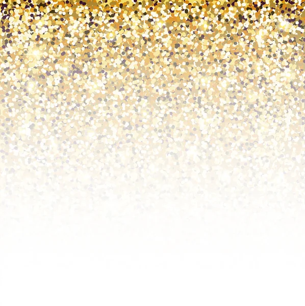 Altın Beyaz Renklerde Parlayan Glitter Arka Plan — Stok Vektör