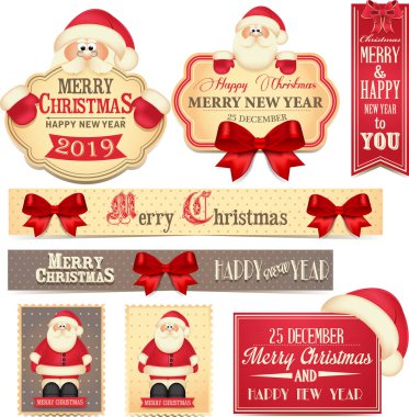 Noel Baba, kış tatilleri için banner