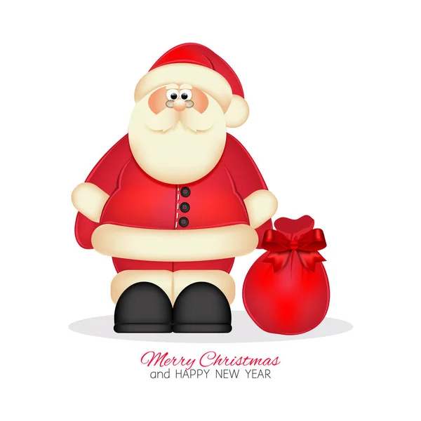 Santa Claus Transparent Ferie Zimowe — Wektor stockowy