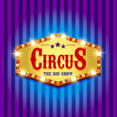 Sirk afiş lambalar ile