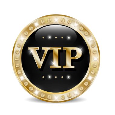 Vip altın parıltılı harfler. Sadece üyeler. Siyah ve altın desen.