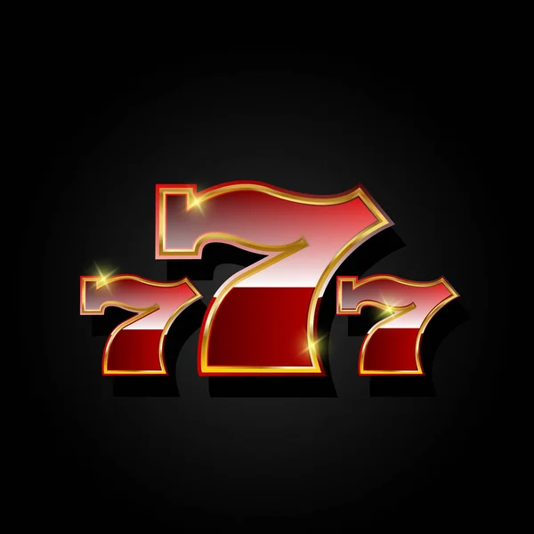 Bannière Casino Avec 777 Numéros Illustration Vectorielle Colorée — Image vectorielle