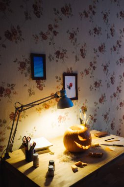 Cadılar Bayramı Balkabağı tablodur